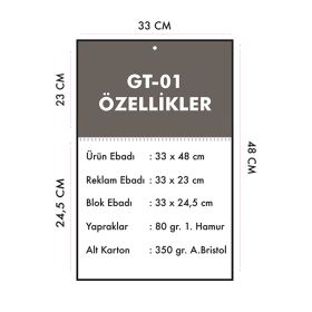 GT-01 Tek Parça Spiralli Ekonomik Boy Gemici Takvim