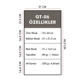 GT-06 Üç Parça Spiralli Orta Boy Gemici Takvim