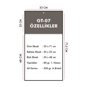 GT-07 Tek Parça Spiralli Büyük Boy Gemici Takvim