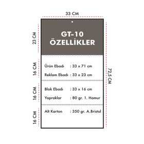 GT-10 Üç Parça Spiralli Büyük Boy Gemici Takvim