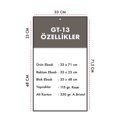 Üç Parça Spiralli Büyük Boy Gemici Takvim