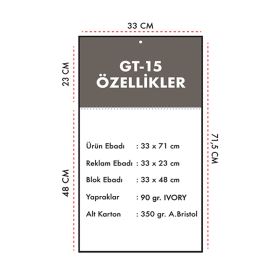 GT-15 Tek Parça Spiralli Büyük Boy Gemici Takvim
