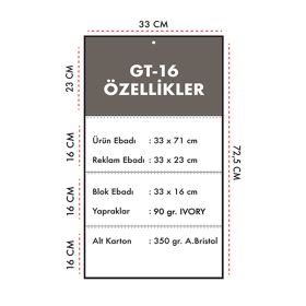 GT-16 Üç Parça Spiralli Büyük Boy Gemici Takvim