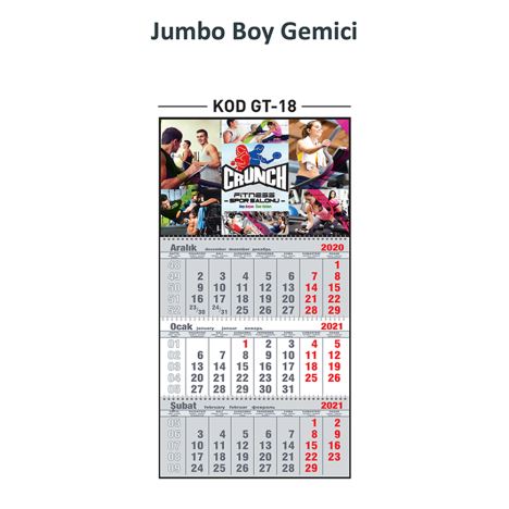 Jumbo Boy Gemici Takvimi