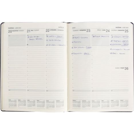 Dikişli Haftalık Ajanda